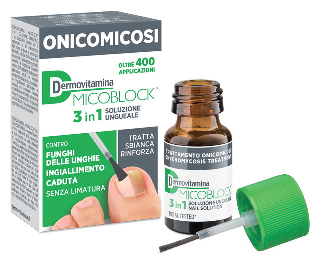 DERMOVITAMINA MICOBLOCK 3 IN 1 ONICOMICOSI SOLUZIONE UNGUEALE 7 ML - Farmamood