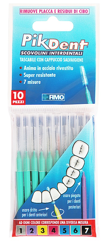 PIKDENT STUZZICOLINO 6 VERDE 10 PEZZI - Farmamood