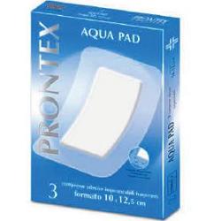 GARZA COMPRESSA PRONTEX AQUA PAD 10X12,5 CM 3 PEZZI - Farmamood