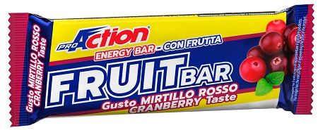 PROACTION FRUIT BAR BARRETTA ENERGETICA AL MIRTILLO ROSSO 40 G - Farmamood