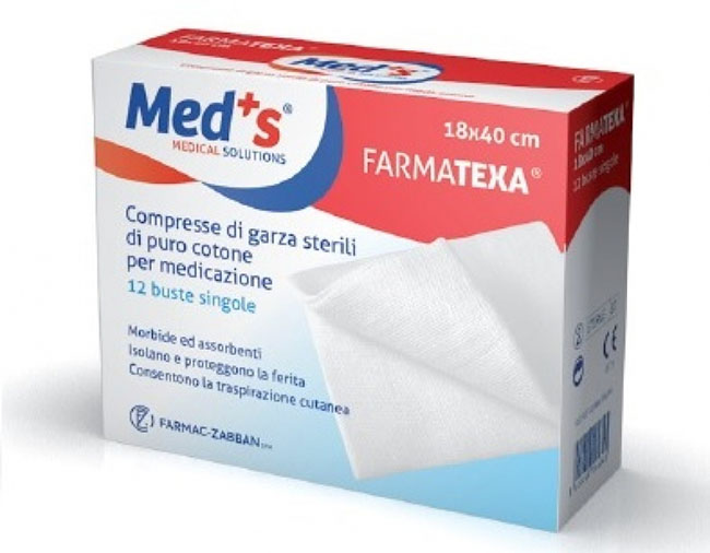 GARZA COMPRESSA MEDS 12/12 18X40CM 12 PEZZI - Farmamood