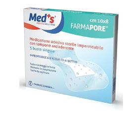 MEDS PORE MEDICAZIONE IN POLIURETANO ADESIVA IMPERMEABILE 10X15CM 5 PEZZI - Farmamood