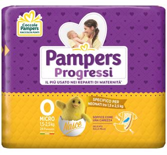 PAMPERS MICRO PANNOLINI PER BAMBINI 24 PEZZI - Farmamood