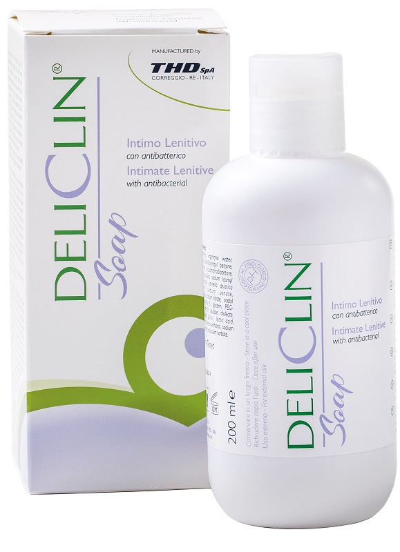 DELICLIN SOAP DETERGENTE INTIMO LENITIVO CON ANTIBATTERICO 200 ML - Farmamood