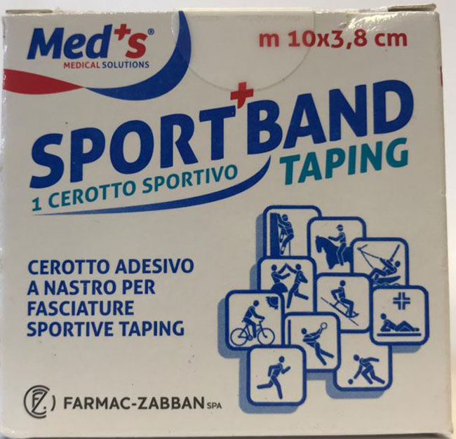 CEROTTO MEDS IN TELA BIANCA SPORTIVO 1000X3,8CM - Farmamood