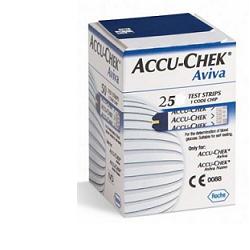 STRISCE MISURAZIONE GLICEMIA ACCU-CHEK AVIVA BRK RETAIL 25 PEZZI - Farmamood