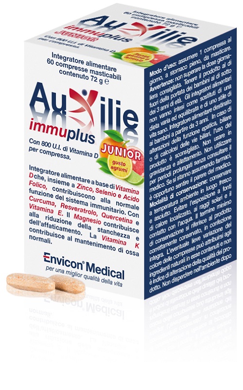 AUXILIE IMMUPLUS JUNIOR MASTICABILE 30 COMPRESSE - Farmamood