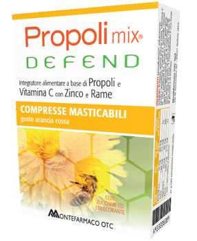 PROPOLI MIX DEFEND 30 COMPRESSE MASTICABILI GUSTO ARANCIA - Farmamood