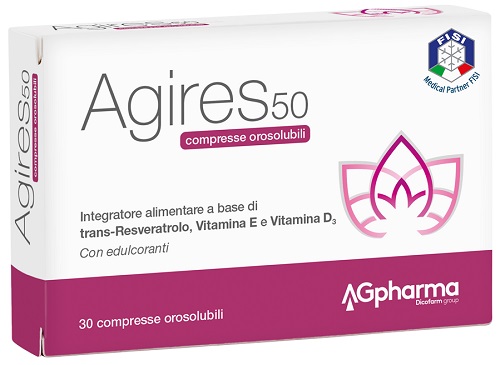 AGIRES 50 30 COMPRESSE OROSOLUBILI SCATOLA 5,4 G - Farmamood