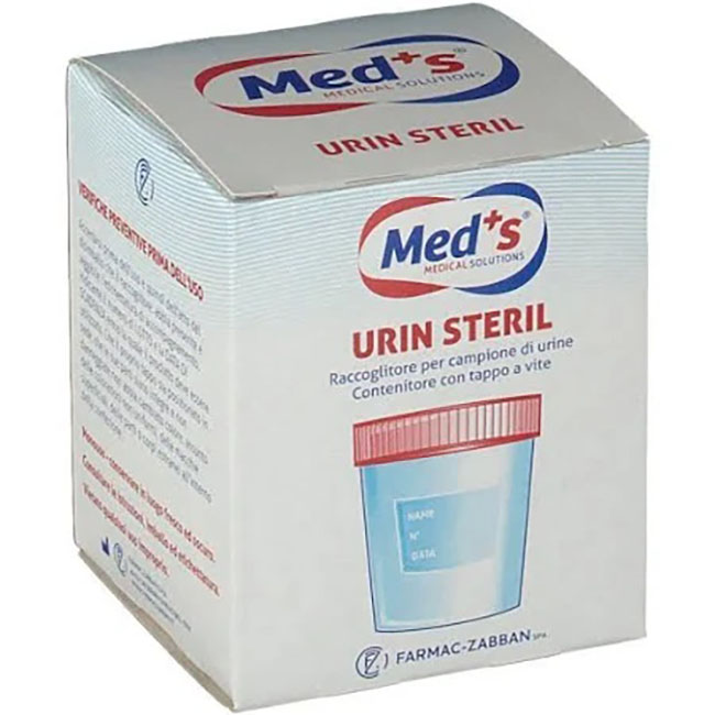 MEDS CONTENITORE URINA STERILE SOTTOVUOTO 120 ML - Farmamood