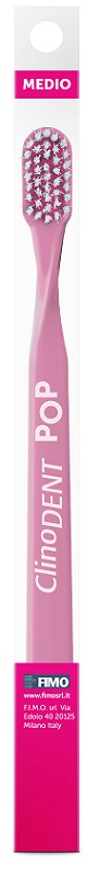 CLINODENT POP ROSA SPAZZOLINO DA DENTI MEDIO - Farmamood