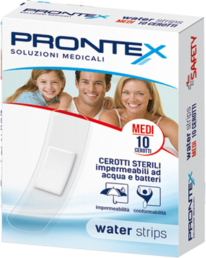 CEROTTO PRONTEX WATER STRIPS MEDIO 10 PEZZI - Farmamood