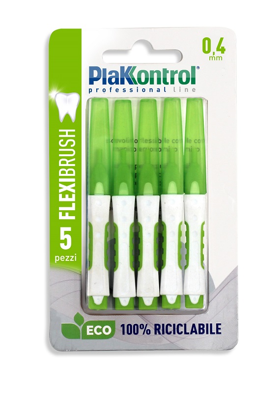 PLAKKONTROL SCOVOLINO INTERDENTALE FLEXI BRUSH04 BLISTER 5 PEZZI - Farmamood