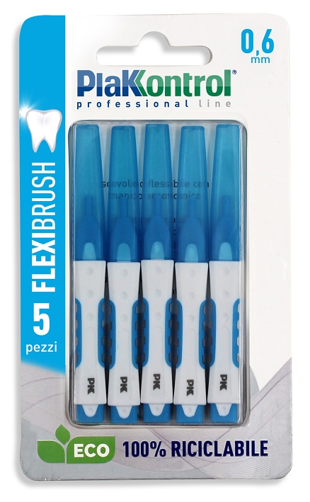 PLAKKONTROL SCOVOLINO INTERDENTALE FLEXI BRUSH06 BLISTER 5 PEZZI - Farmamood