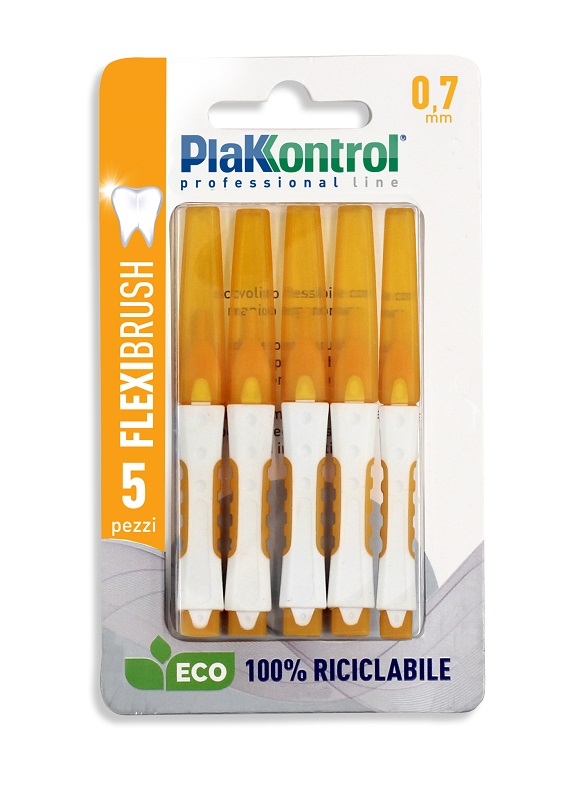 PLAKKONTROL SCOVOLINO INTERDENTALE FLEXI BRUSH07 BLISTER 5 PEZZI - Farmamood