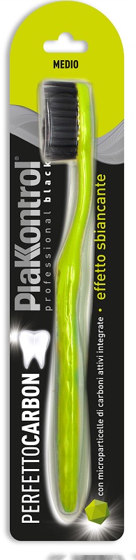 PLAKKONTROL PERFETTO CARBON SPAZZOLINO MANUALE BLISTER 1 PEZZO - Farmamood