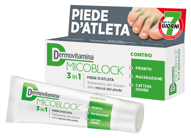 DERMOVITAMINA MICOBLOCK 3 IN 1 PIEDE D'ATLETA 30 ML - Farmamood