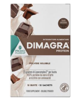 DIMAGRA PROTEIN CIOCCOLATO 10 BUSTE - Farmamood
