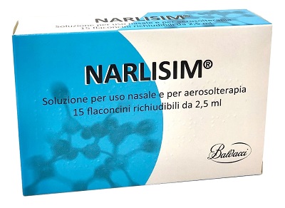 NARLISIM SOLUZIONE PER USO NASALE E AEROSOLTERAPIA 15 FLACONCINI RICHIUDIBILI DA 2,5 ML L'UNO - Farmamood
