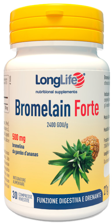 LONGLIFE BROMELAIN FORTE 30 COMPRESSE - Farmamood