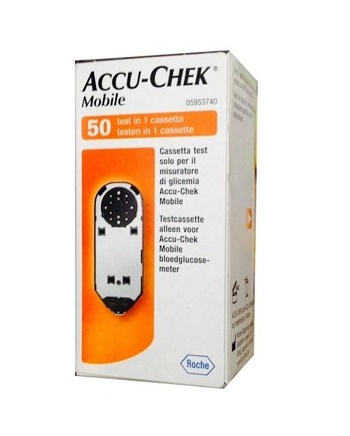 STRISCE MISURAZIONE GLICEMIA ACCU-CHEK MOBILE 50 TEST MIC 2 - Farmamood