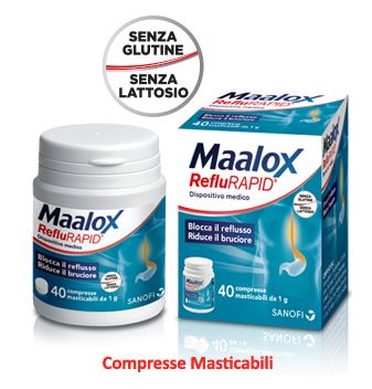 MAALOX REFLURAPID 40 COMPRESSE MASTICABILI - Farmamood