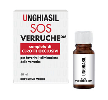 DISPOSITIVO MEDICO PER VERRUCHE IN FLACONE CON PENNELLINO 10 ML + 9 CEROTTI COPRIVERRUCA - Farmamood