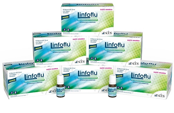 LINFOFLU MULTIPACK CONFEZIONE MULTIPLA DA 6 ASTUCCI X 15 FLACONCINI CONTIENE ZUCCHERO ED EDULCORANTE - Farmamood