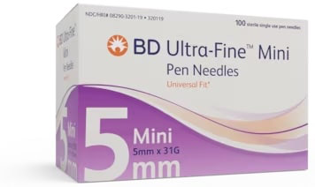 AGO PER PENNA DA INSULINA THINWALL BD GAUGE 31 5 MM 100 PEZZI - Farmamood