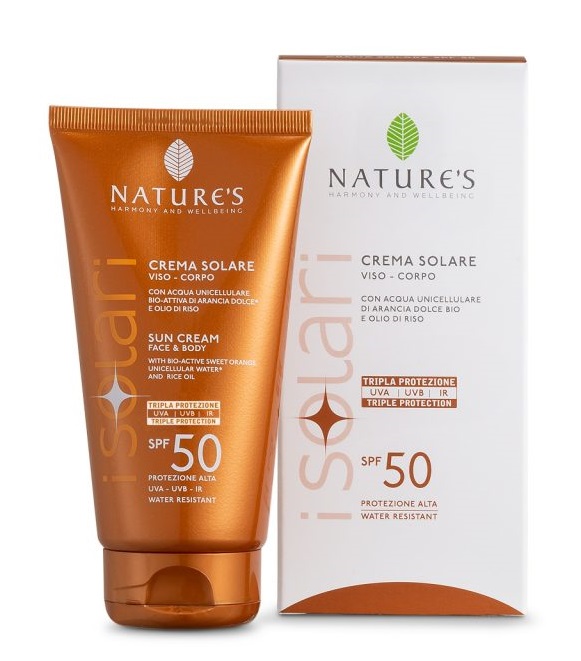 NATURE'S I SOLARI CREMA SOLARE VISO E CORPO SPF 50 IR SUN 150 ML - Farmamood