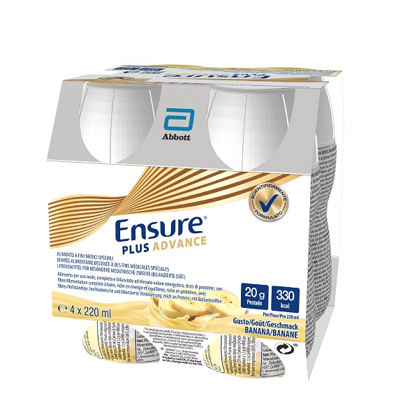 ENSURE PLUS ADVANCE BANANA 4 BOTTIGLIE DA 220 ML - Farmamood
