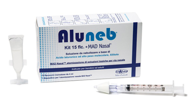 ALUNEB KIT SOLUZIONE ISOTONICA 15 FLACONCINI DA 4 ML + MAD NASAL ATOMIZZATORE - Farmamood