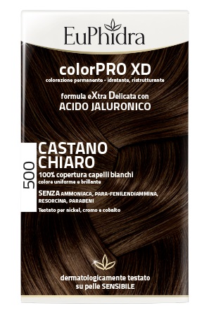EUPHIDRA COLORPRO XD 500 CAST CHIARO GEL COLORANTE CAPELLI IN FLACONE + ATTIVANTE + BALSAMO + GUANTI - Farmamood