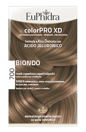 EUPHIDRA COLORPRO XD 700 BIONDO GEL COLORANTE CAPELLI IN FLACONE + ATTIVANTE + BALSAMO + GUANTI - Farmamood