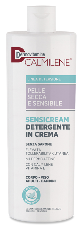 DERMOVITAMINA CALMILENE SENSICREAM DETERGENTE IN CREMA SENZA SAPONE PER PELLE SECCA E SENSIBILE 500 ML - Farmamood