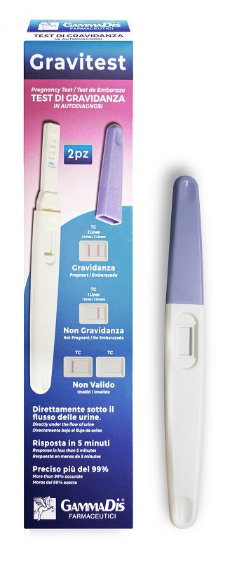 TEST GRAVIDANZA GRAVITEST 2 PEZZI GAMMADIS - Farmamood