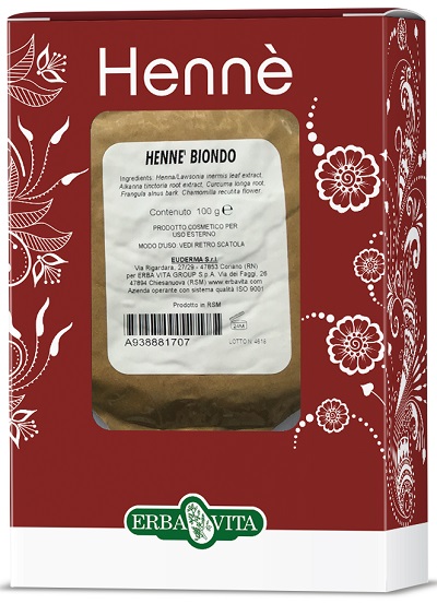 HENNE COLORANTE CAPELLI BIONDO 100 G - Farmamood