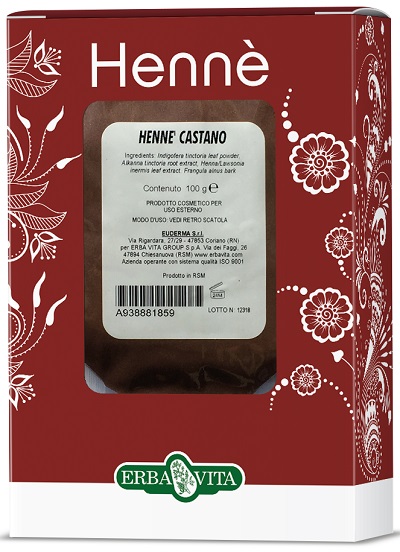 HENNE COLORANTE CAPELLI CASTANO 100 G - Farmamood