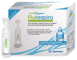 FLUIRESPIRA SOLUZIONE FISIOLOGICA STERILE 30 FLACONCINI MONODOSE DA 5ML - Farmamood