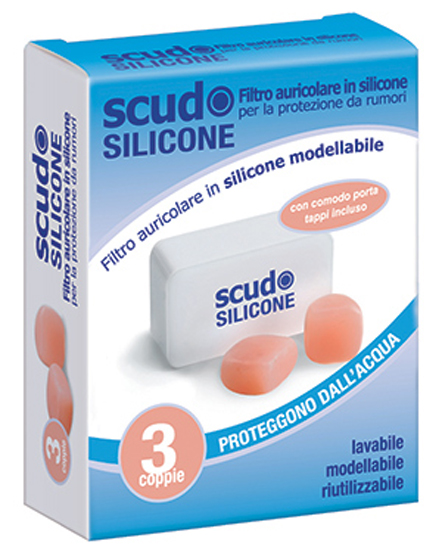 TAPPO AURICOLARE EARPLUG SCUDO IN SILICONE 3 COPPIE 6 PEZZI ARTICOLO 7EN091 - Farmamood