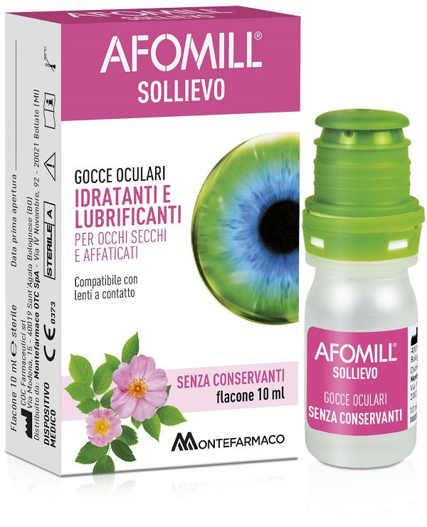 AFOMILL SOLLIEVO GOCCE OCULARI SOLLIEVO OCCHI 10 ML - Farmamood