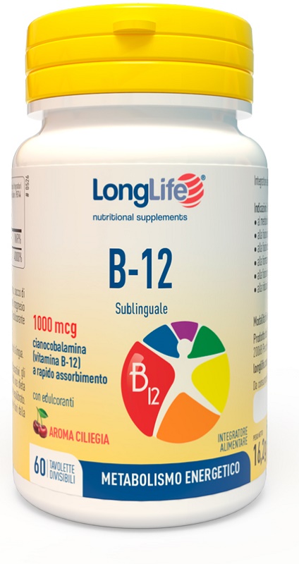 LONGLIFE B12 1000 MCG 60 TAVOLETTE - Farmamood