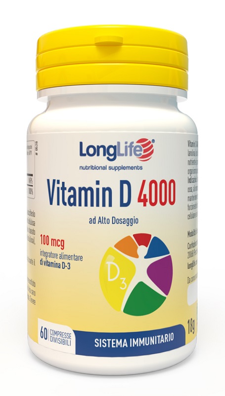LONGLIFE VITAMIN D 4000UI 60 COMPRESSE - Farmamood