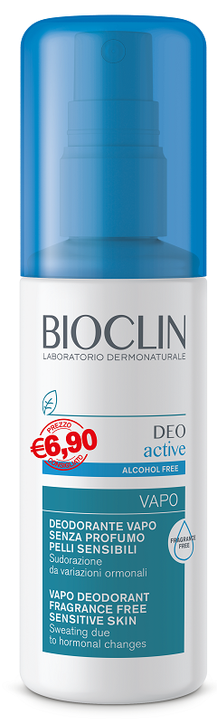 BIOCLIN DEO ACTIVE VAPO SENZA PROFUMO E SENZA ALCOOL PER PELLI SENSIBILI PROMO 100 ML - Farmamood