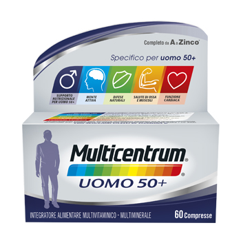 MULTICENTRUM UOMO 50+ 60 COMPRESSE - Farmamood