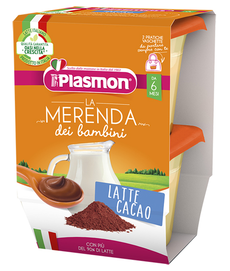 PLASMON LA MERENDA DEI BAMBINI MERENDE LATTE CACAO ASETTICO 2 X 120 G - Farmamood