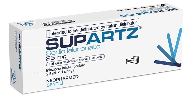 SIRINGA PRERIEMPITA INTRA-ARTICOLARE SUPARTZ ACIDO IALURONICO 25 MG 2,5 ML 1 PEZZO - Farmamood