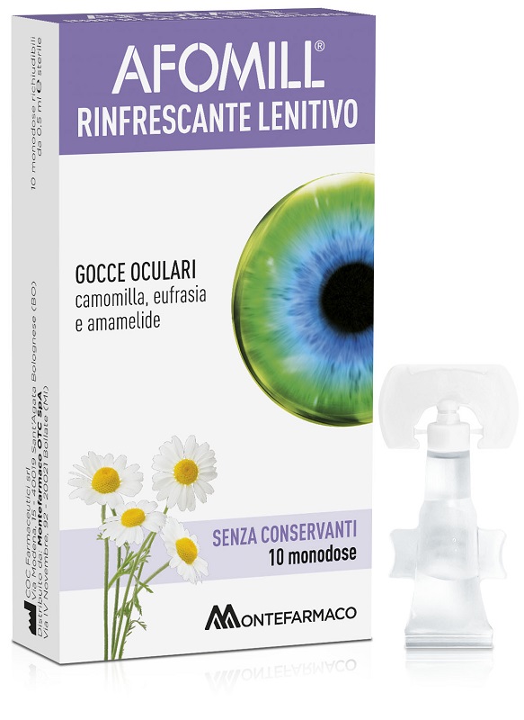 AFOMILL RINFRESCANTE SENZA CONSERVANTI 10 FIALE DA 0,5 ML - Farmamood
