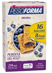 PESOFORMA BISCOTTI MIRTILLI 8 PASTI 16 BISCOTTI - Farmamood