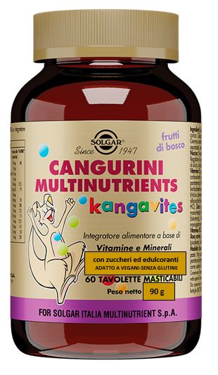 CANGURINI MULTINUTRIENTS FRUTTI BOSCO 60 TAVOLETTE MASTICABILI - Farmamood